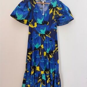 Christopher John Rogers Target Blue Floral Maxi Dress NWT 6